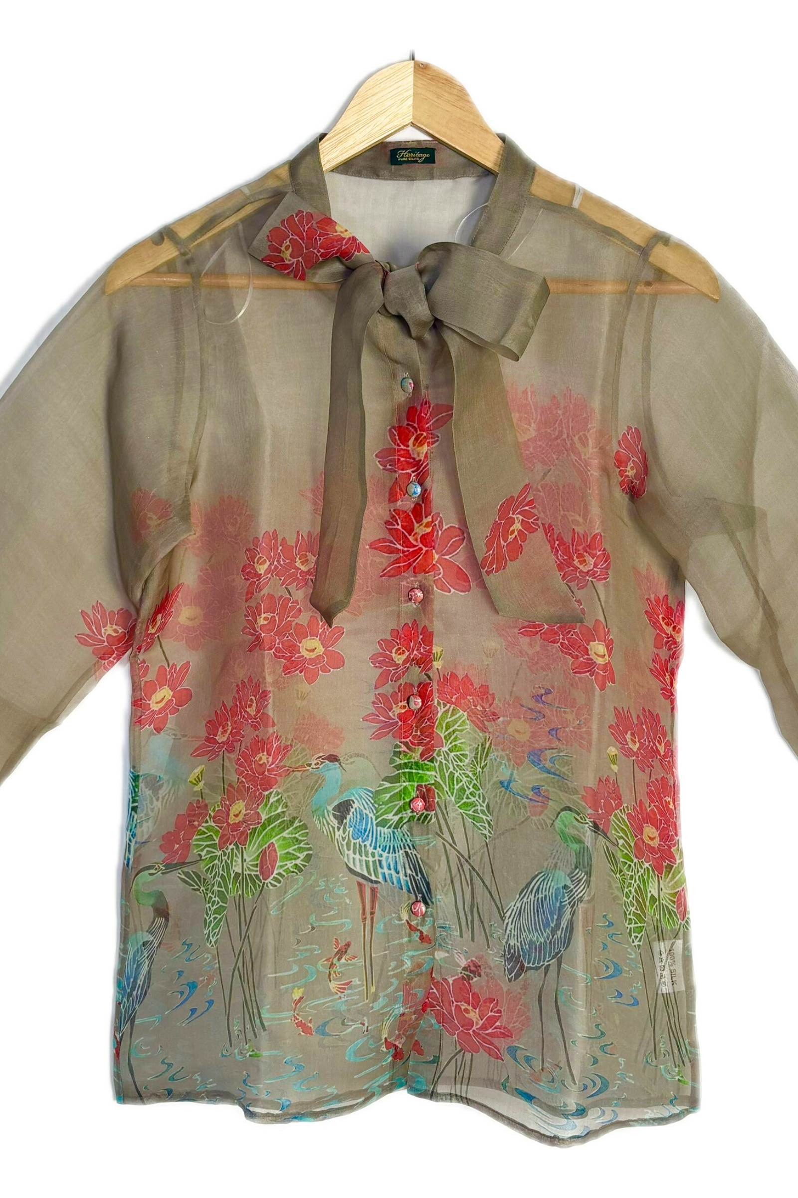 Lake View Printed Organza Top
