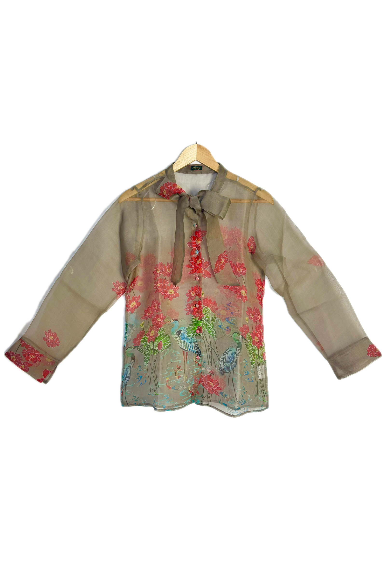 Lake View Printed Organza Top